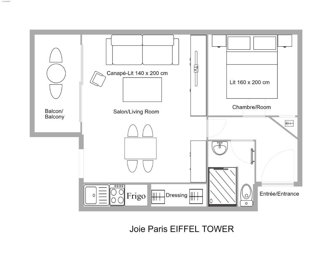 Appartement Joie Paris Tour Eiffel Extérieur photo